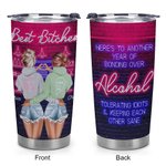 Personalized Here's To Another Year Of Bonding Over Alcohol Best Friendship 20oz Tumbler Gift for Best Friend for Hot and Cold Drinks