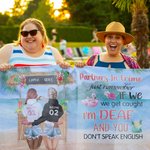 Personalizzato Partners In Crime Just Remember If We Get Caught I Am Deaf And You Do Not Speak English Asciugamano da spiaggia morbido e assorbente Regalo per i migliori amici