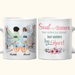 Personalised Soul Sisters Not Sisters By Blood But Sisters By Heart White Ceramic Mug Birthday Gift for Friend Bestie