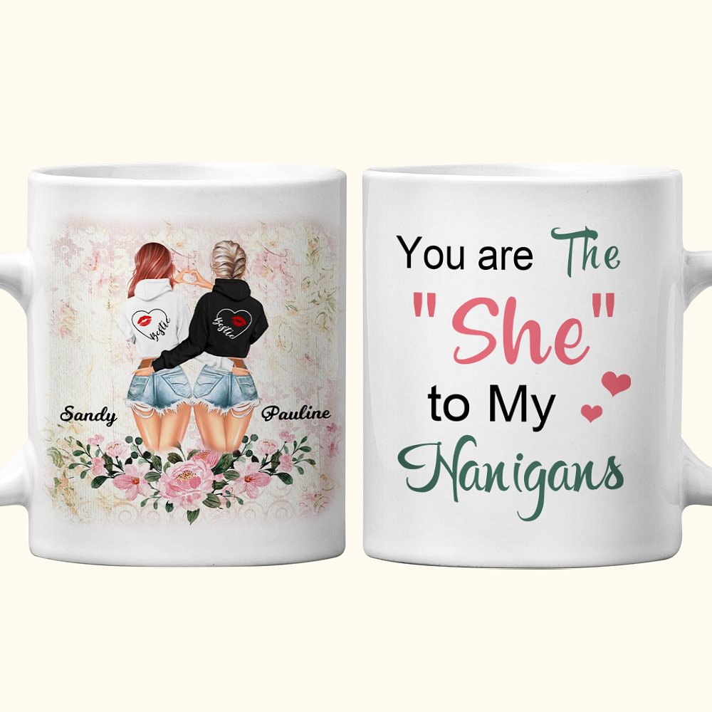 Tasse en céramique blanche personnalisée Tu es la femme de mes nounous Cadeau d'anniversaire et de Noël pour sœur Bestie Poignée de type C