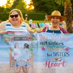 Personalised Soul Sisters Not Sisters By Blood But Sisters By Heart Beach Towel Pool Towel Travel Towel Perfect for Daily Use Best Friends Gift
