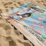 Personalizzato Partners In Crime Just Remember If We Get Caught I Am Deaf And You Do Not Speak English Asciugamano da spiaggia morbido e assorbente Regalo per i migliori amici