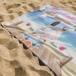 Serviette de plage Serviette de voyage Cadeau de couple Facile à ranger et à transporter