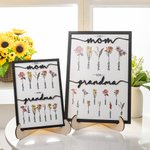 Personalizzato Prima Mamma Ora Nonna Nascita Fiore Giardino Legno Targa Cornice Segno con il nome del bambino Festa della Mamma Natale Casa Decor Regalo per la nonna Mamma