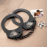 Personalized Double-Lock Sex Handcuffs with Photo or Text  for Men Couple Erotic Accessories Valentine's Day Christmas Anniversary Gift