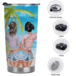 Personalisierte Besties Trip Strand Urlaub Alkohol trinken Party 20oz Becher Geburtstag Geschenk an meinen Freund