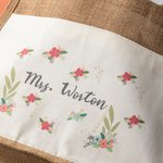 Bolsa Floral Personalizada Bolsa Reutilizable con Nombre Agradecimiento Regalo de Graduación para Profesora Mujer