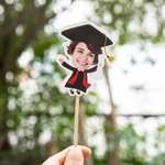 Photo Personnalisée de Graduation Cupcake Toppers Set of 10 Cake Decorations Party Favors Gift for Graduates