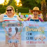 Personalized Beach Girl Fashion Girl Are We Drunk Beach Towel Soul Soft Sand Resistant Sister Gift Friendship Gift Easy To Store And Carry