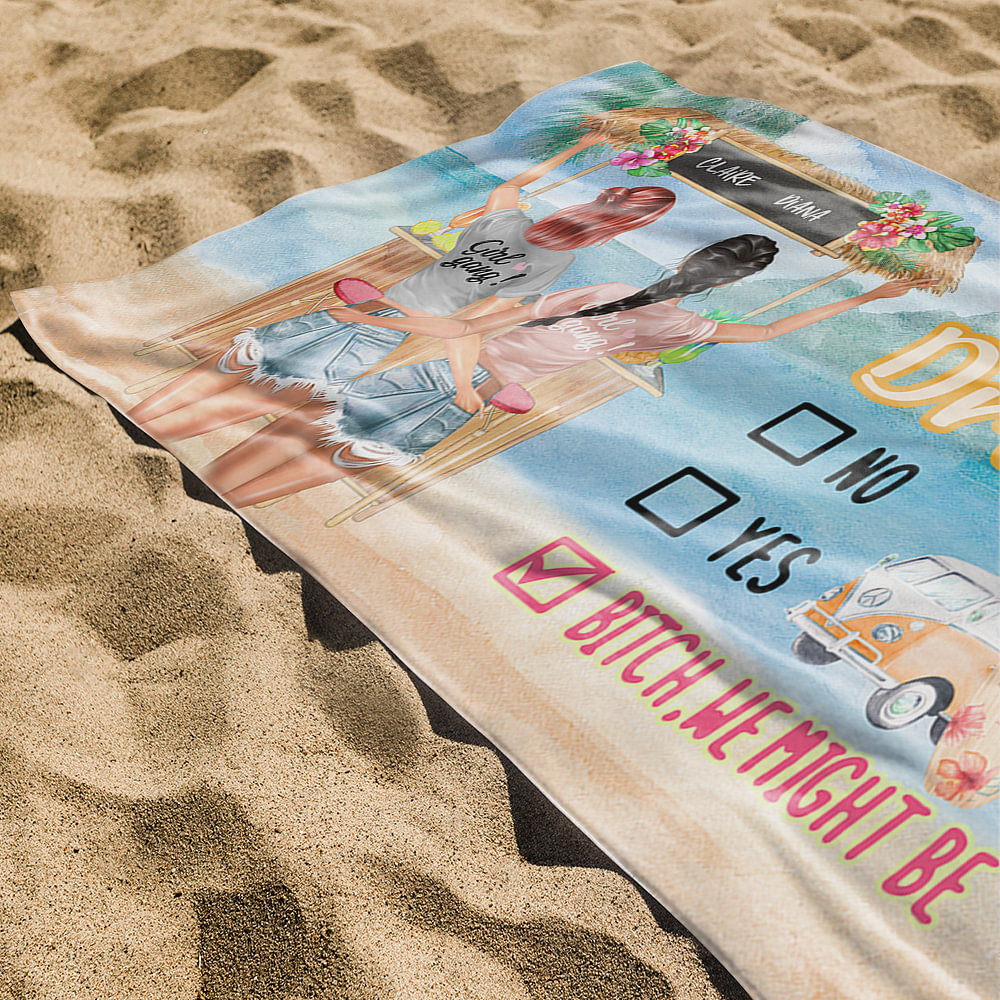 Beach Towel With Caption Stay Wild