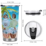 Personalised We Are Sisters By Heart Summer Beach Vacation  20oz Tumbler Bestie Party Gift