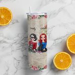 Gepersonaliseerd Life Is Better With Besties Straight Skinny Tumbler Vriendschapscadeau voor zus