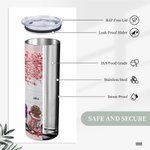 Personalised Best Friends Forever Never Apart Love Tree Straight Skinny Tumbler Gift for Sister