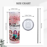 Personalizzato To My Besties I Love You Love Tree Straight Skinny Tumbler Regalo per gli amici
