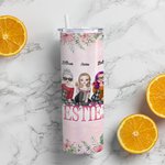 Spersonalizowane cytaty Bestie Życie jest lepsze z Bestie Przyjaźń na zawsze Prosty chudy kubek prezent dla siostry