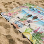 Spersonalizowany ręcznik plażowy dla partnerów w zbrodni - pamiętaj, jeśli zostaniemy złapani, jestem głuchy, a ty nie mówisz po angielsku.