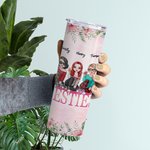 Citations personnalisées Bestie Best Friend Forever Never Apart Straight Skinny Tumbler Gift for Sister
