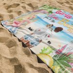 Serviette de plage personnalisée pour filles I Love You To The Beach And Back Hippie Bus Vacation Friendship Gift Birthday Gift