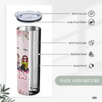 Spersonalizowane Cytaty Bestie Szczere Wyznanie dla Sióstr Przyjaciół Kwiatowe Tło Prosty Chudy Kubek Prezent dla Siostry