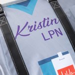 Personalized Stethoscope Canvas Nurse Tote Bag with Name and Multiple Compartments Nurse Week Appreciation Graduation Gift for RN CNA Medical Staff