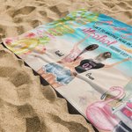 Personalisierte Tolerieren Idioten und Keeping Each Other Sane Hippie Bus Mädchen Reise Strand Handtuch perfekt für den täglichen Gebrauch Freundschaf