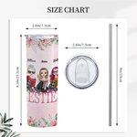 Spersonalizowane cytaty Bestie Życie jest lepsze z Bestie Przyjaźń na zawsze Prosty chudy kubek prezent dla siostry