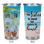 Personalised We Are Sisters By Heart Summer Beach Vacation  20oz Tumbler Bestie Party Gift