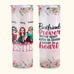 Citations personnalisées Bestie Best Friend Forever Never Apart Straight Skinny Tumbler Gift for Sister