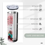 Spersonalizowany prezent dla siostry Besties Will Always Be Connected By Heart Love Tree Straight Skinny