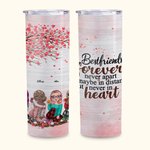 Personalised Best Friends Forever Never Apart Love Tree Straight Skinny Tumbler Gift for Sister
