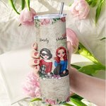 Gepersonaliseerd Life Is Better With Besties Straight Skinny Tumbler Vriendschapscadeau voor zus