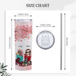 Spersonalizowany prezent dla siostry Besties Will Always Be Connected By Heart Love Tree Straight Skinny