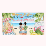 Spersonalizowany ręcznik plażowy dla partnerów w zbrodni - pamiętaj, jeśli zostaniemy złapani, jestem głuchy, a ty nie mówisz po angielsku.