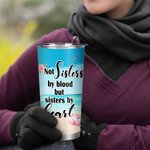 Personalised We Are Sisters By Heart Summer Beach Vacation  20oz Tumbler Bestie Party Gift