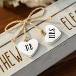 Boîte de Serment du Mariage Personnalisée avec Noms du Couple Cadeau en Bois pour Mariage Couple