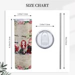 Personalized Best Friends Forever Never Apart Vintage Rose Straight Skinny Tumbler Gift for Sister