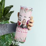 Spersonalizowane cytaty Bestie Życie jest lepsze z Bestie Przyjaźń na zawsze Prosty chudy kubek prezent dla siostry