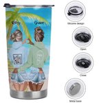 Personalised We Are Sisters By Heart Summer Beach Vacation  20oz Tumbler Bestie Party Gift