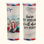 Gepersonaliseerde Bestie Quotes Jij Bent Mijn Persoon Jij Zal Altijd Mijn Persoon Zijn Rechte Magere Tumbler Cadeau voor Zus