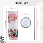 Personalised Best Friends Forever Never Apart Love Tree Straight Skinny Tumbler Gift for Sister