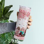 Personalised Best Friends Forever Never Apart Love Tree Straight Skinny Tumbler Gift for Sister