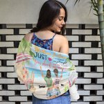 Spersonalizowany ręcznik plażowy dla partnerów w zbrodni - pamiętaj, jeśli zostaniemy złapani, jestem głuchy, a ty nie mówisz po angielsku.