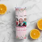Citations personnalisées Bestie Best Friend Forever Never Apart Straight Skinny Tumbler Gift for Sister