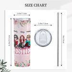 Citations personnalisées Bestie Best Friend Forever Never Apart Straight Skinny Tumbler Gift for Sister