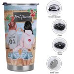Henkilökohtainen Tiki Bar Summer Beach Holiday Rakastan sinua rannalle ja takaisin 20oz Tumbler Bestie Lahja Päivittäinen käyttö