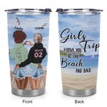 Henkilökohtainen paras ystävä Travel I Love You rannalle ja takaisin 20oz Tumbler paras ystävä syntymäpäivälahja lahja