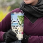 Personalized I Love You To The Beach And Back Sister Seaside Tourism 20oz Tumbler Carnival Party Gift