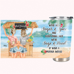 Personlig Beach Bar Travel We're Not Sugar And Spice Cool Bestie Quote 20oz Tumbler Födelsedagspresent Daglig användning