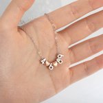 Personalizada Número Collar Insignia Deportes Número Collar Dainty Sterling Silver Copper Collar Joyería Regalo para Mujeres Novia Madre