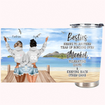 Henkilökohtainen Bestie Ystävyys sietää idiootit ja pitää toisiaan järjissään 20oz Tumbler Bestie lahja